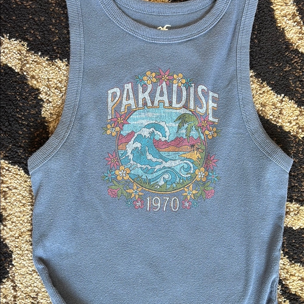 Paradise 1970 Kids Blue Tank Top